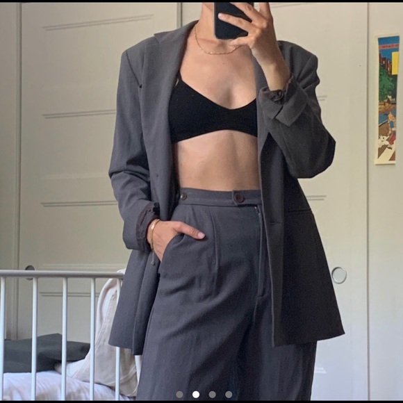 Purple/grey Holt Renfrew pantsuit - Picture 2 of 4